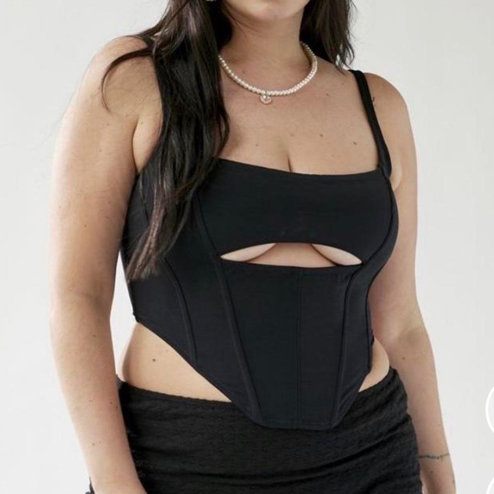 Urban Outfitters Out from Under Spitfire Mesh Cutout Corset Top